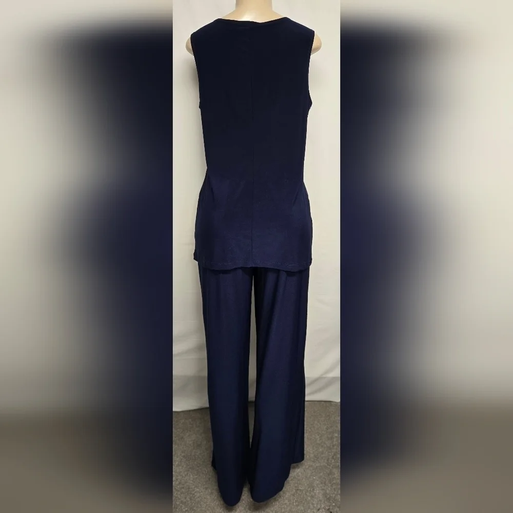 Attitudes By Renee M Slinky Stretch Knit 3 Pc Matchin Suit Pants Top Jacket Set